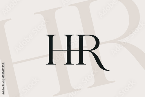 HR or RH letter logo icon design. Classic style luxury initials monogram.