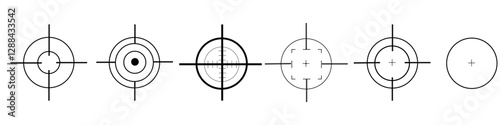 Aim icons vector set illustration, isolated on white background