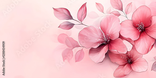 A pink flower with a pink background