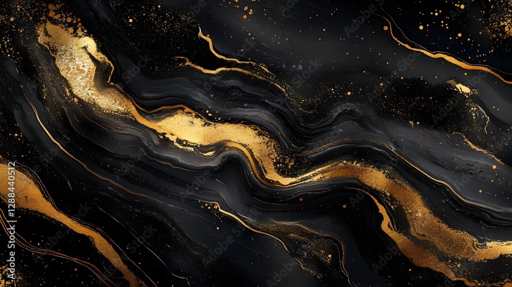 Mesmerizing liquid flows and swirls in a dramatic cosmic landscape creating a captivating abstract visual with shimmering golden and dark hues Mesmerizing liquid flows and swirls in a dramatic cosmic landscape creating a captivating abstract visual with shimmering golden and dark hues