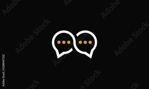 Infinity texting logo design