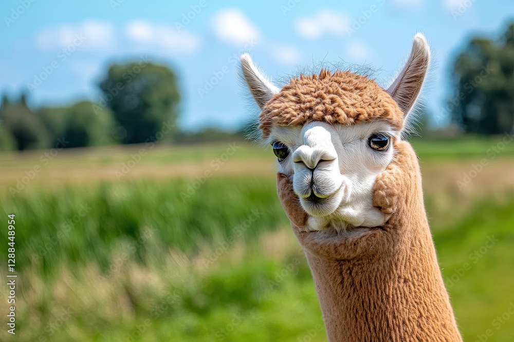 Obraz premium A cute alpaca