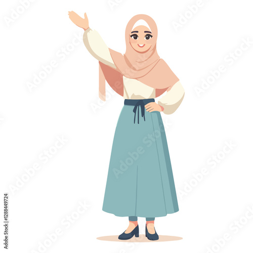 Muslim women give a friendly greeting during the month of Ramadan