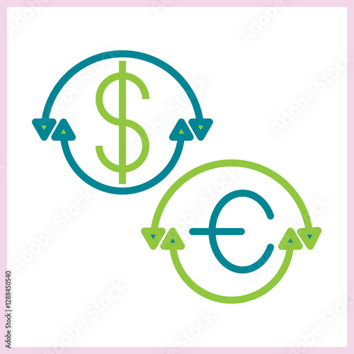Currency Exchange icon Design