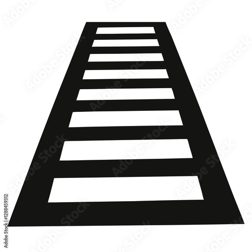 silhouette vector of painted pedestrian crosswalk