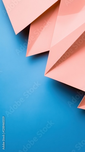 Free Download Playful Geometric Neon Abstract April Fools Day Background for Creative Event Decor and Digital Campaigns in Spring Marketing with Sharp Pink Acrylic on Electric Blue - GFXLoad