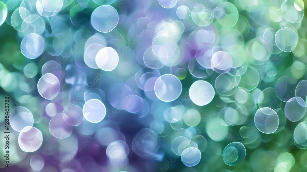 Abstract background of colorful bokeh lights.
