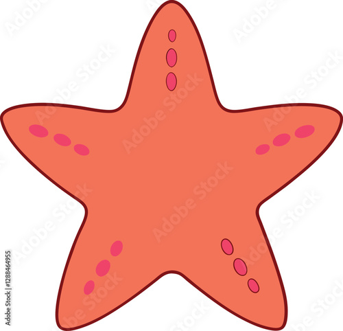Starfish Vector: Marine Life Design, Sea Star Graphic, Ocean Animal Icon, Beach Element Art, Nautical Symbol Clip, Summer Coastal Illustration.