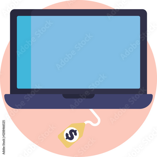 A laptop symbolizing electronics available for pawning or selling.