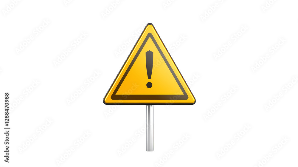 Striking yellow triangle with bold black arrow, a versatile symbol for direction and guidance in presentations Striking yellow triangle with bold black arrow, a versatile symbol for direction and guidance in presentations