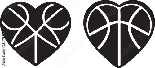 heart shaped basketball glyph