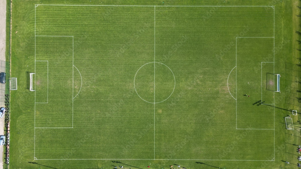 Fototapeta premium soccer field with green grass