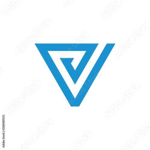 Free Download Abstract Geometric Letter V Logo design vector template isolated on white background - GFXLoad