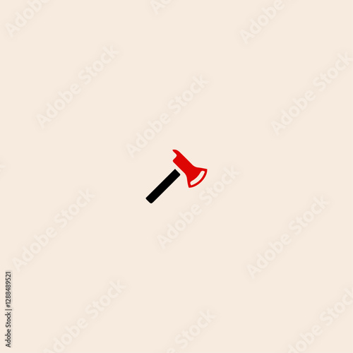 Firefighter and Fire Department icon flat vector design. 