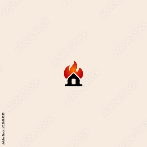 Firefighter and Fire Department icon flat vector design. 