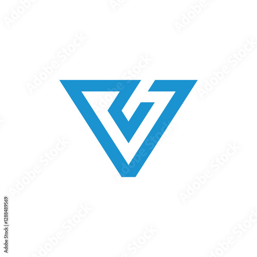 Free Download Abstract Geometric Letter V Logo design vector template isolated on white background - GFXLoad