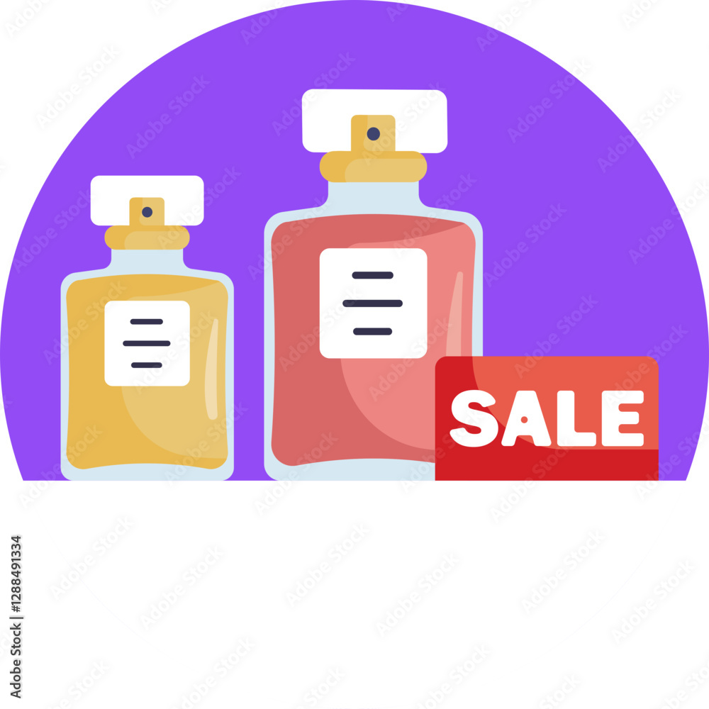 An icon representing the scent section of a mall, showcasing various perfume brands. An icon representing the scent section of a mall, showcasing various perfume brands.