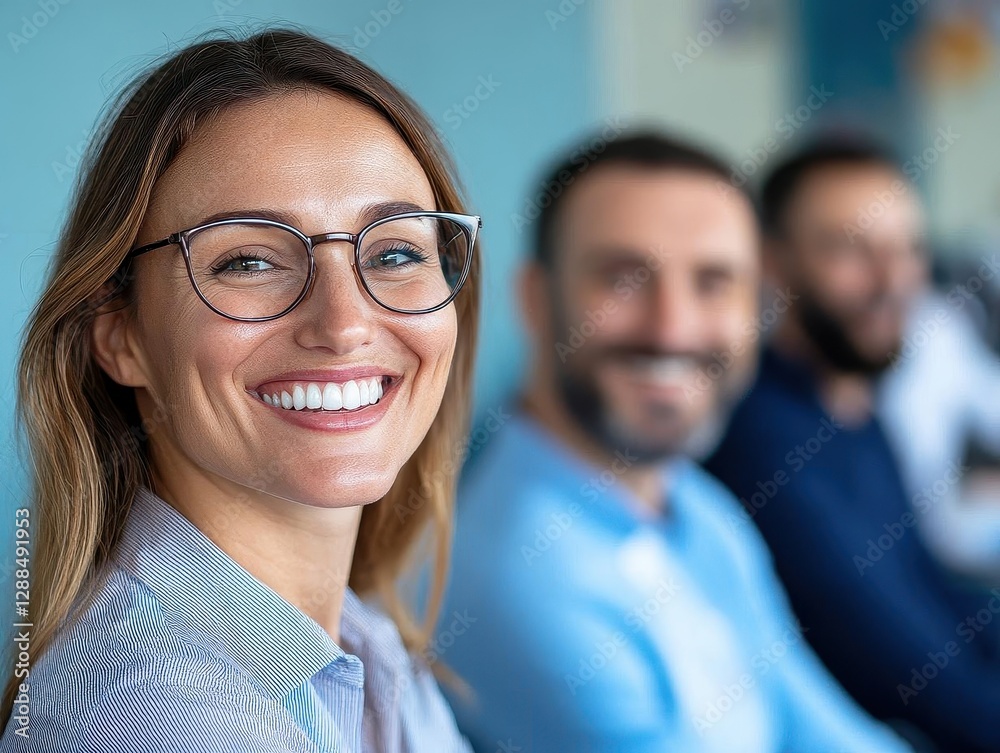 Happy business people smile during a planning meeting in a startup marketing agency office Diversity Happy business people smile during a planning meeting in a startup marketing agency office Diversity