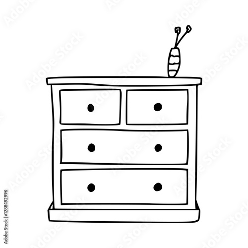 chest of drawers isolated