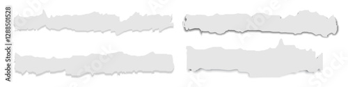 Torn paper edges. Seamless torn paper edges vector illustration.