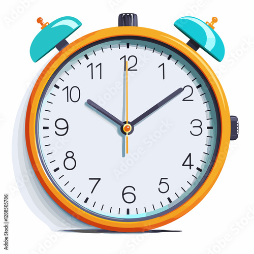 Alarm clock icon. Flat illustration of alarm clock vector icon for web design.