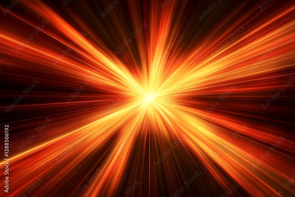Fototapeta premium Abstract orange and red light rays burst.