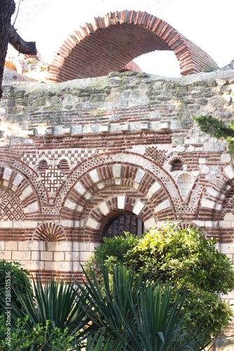 An ancient church building. Old temple in a resort town.