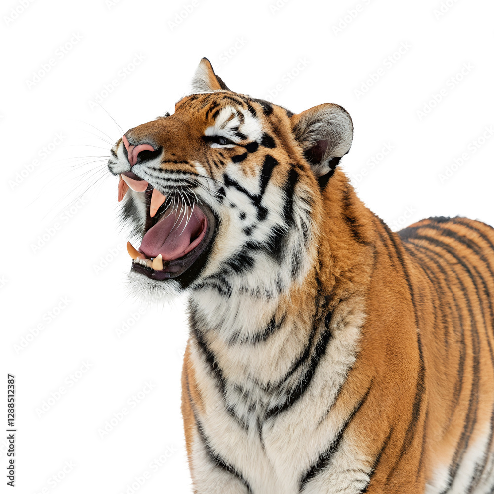 Fototapeta premium tiger on isolated PNG Background