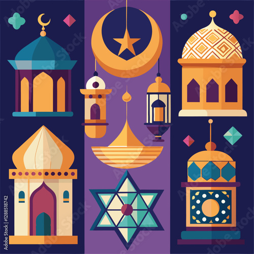 Ramadan vector icon illustration.