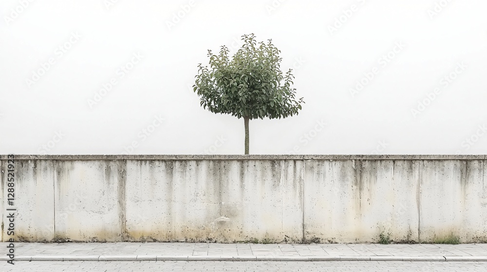 custom made wallpaper toronto digitalSmall tree wall background minimalist urban nature