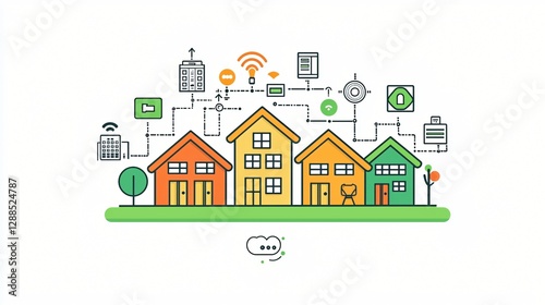 Smart homes network, connected community, energy efficiency, data management, future technology