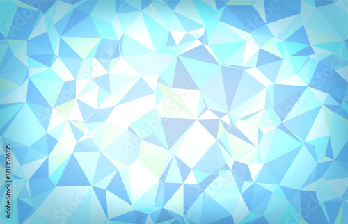Abstract light blue which consist of triangles. Geometric background in Origami style with gradient. Triangular design for your business.