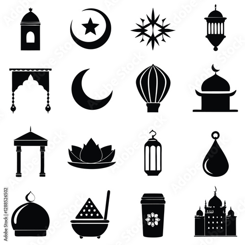 Ramadan vector icon illustration.