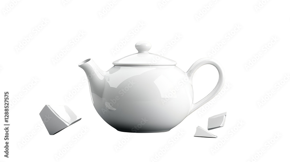 Still life with a broken teapot, story in ceramics, time, and nostalgia captured in vintage photography Still life with a broken teapot, story in ceramics, time, and nostalgia captured in vintage photography