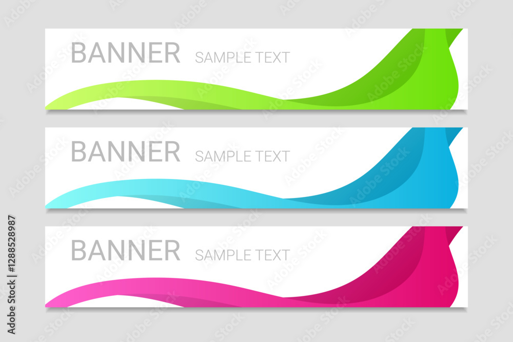 Fototapeta premium Set of Colorful Modern Background. Vector Illustration