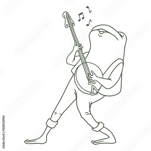 banjo serenade frog. Generative ai