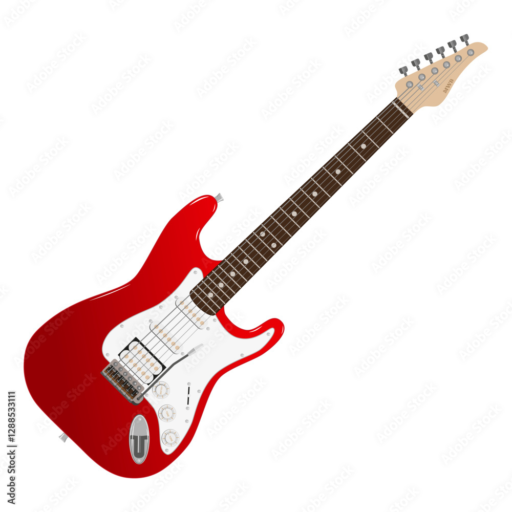 Fototapeta premium Electric guitar red