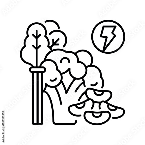 Phytonutrients black line icon. Vector isolated element