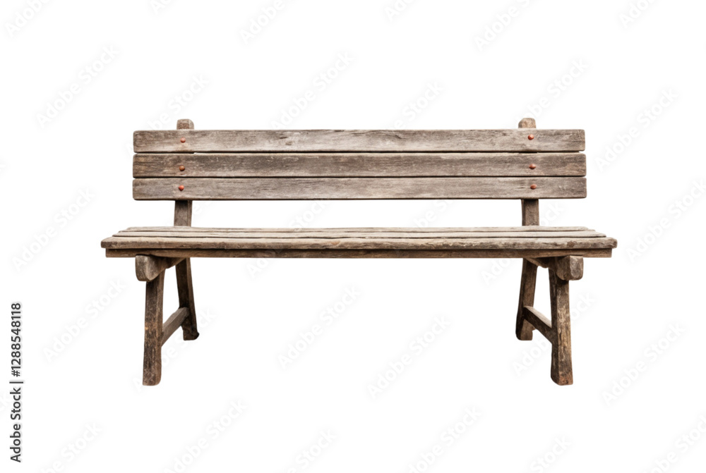 Old wooden bench in park.png Old wooden bench in park.png