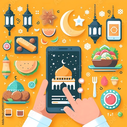 Ramadan Iftar Feast Ramadan Mubarak Dinner Ramadan Kareem Celebration