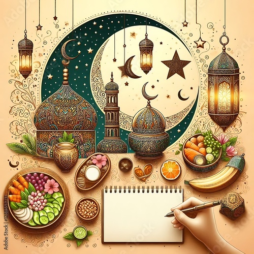 Ramadan Iftar Feast Ramadan Mubarak Dinner Ramadan Kareem Celebration