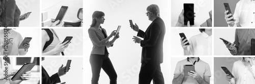 Business people with gadget...