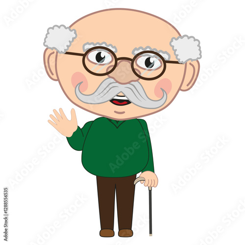 Grandpa cartoon illustration