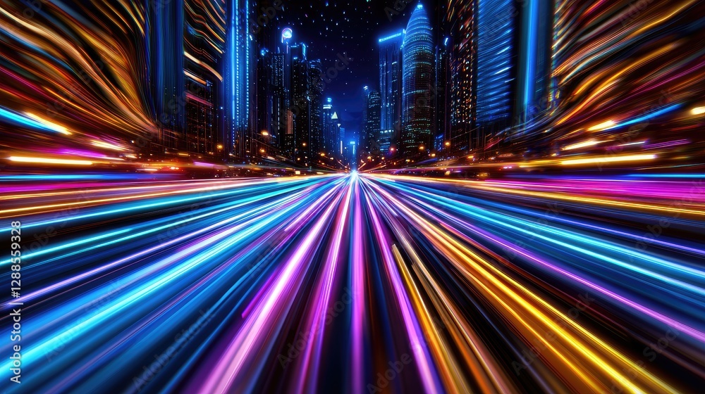 Dynamic light trails illustrating urban nightlife cityscape photography vibrant environment low angle motion concept Dynamic light trails illustrating urban nightlife cityscape photography vibrant environment low angle motion concept
