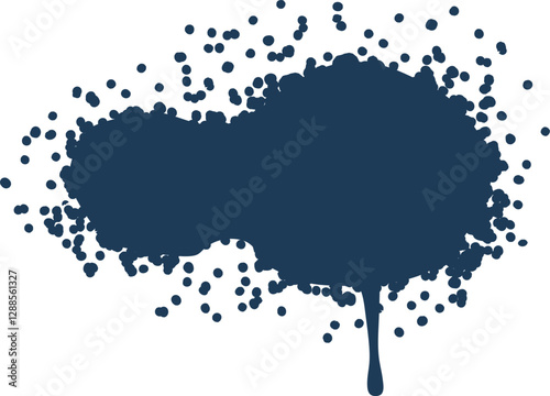 Graffiti spray ink stain vector illustration