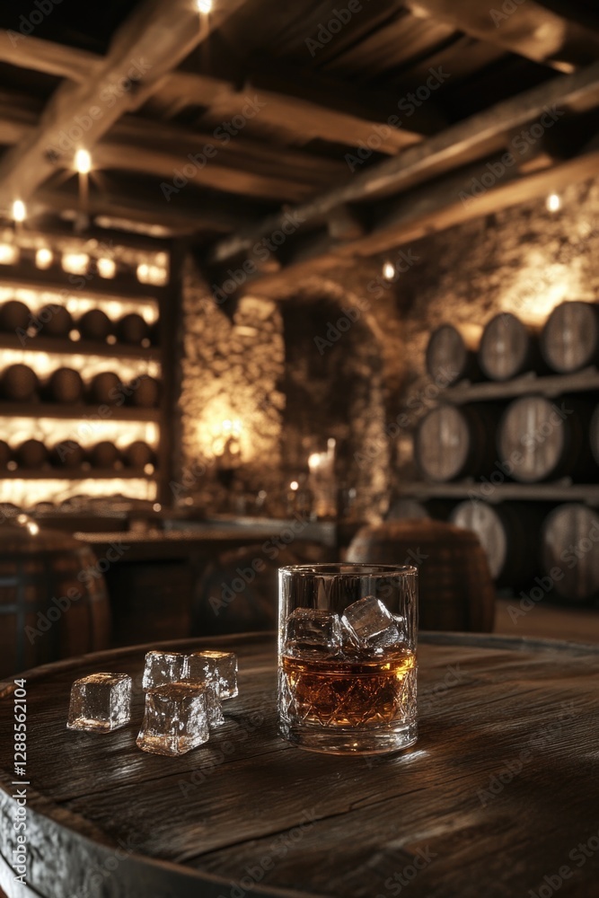 Fototapeta premium Whiskey on Wooden Table