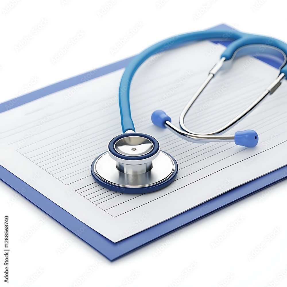 A stethoscope rests on a medical chart, symbolizing healthcare, diagnostics, and patient care in a professional setting. A stethoscope rests on a medical chart, symbolizing healthcare, diagnostics, and patient care in a professional setting.