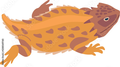 Cartoon wild lizard vector illustration