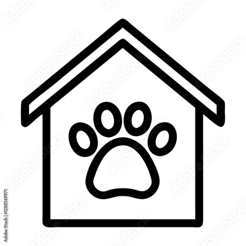 Pet Adoption Home Paw Icon