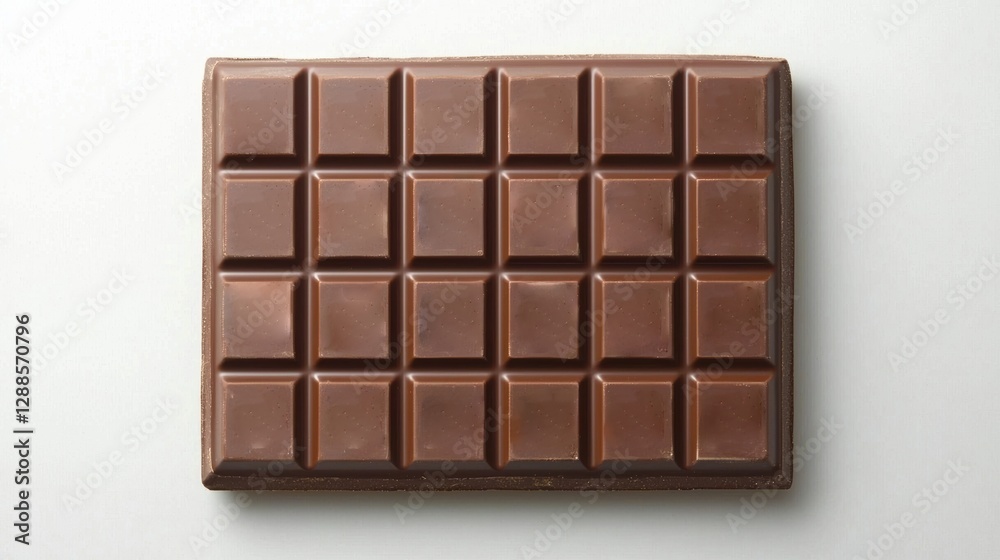 Obraz premium Chocolate bar, sweet, indulgent, craving satisfaction, minimalist design.